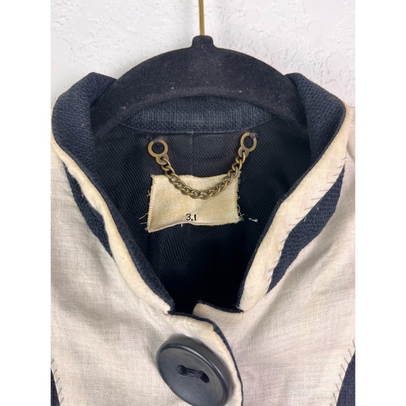 3.1 Phillip lim Black and Cream Structured Jacket Size 2 - Picture 2 of 10